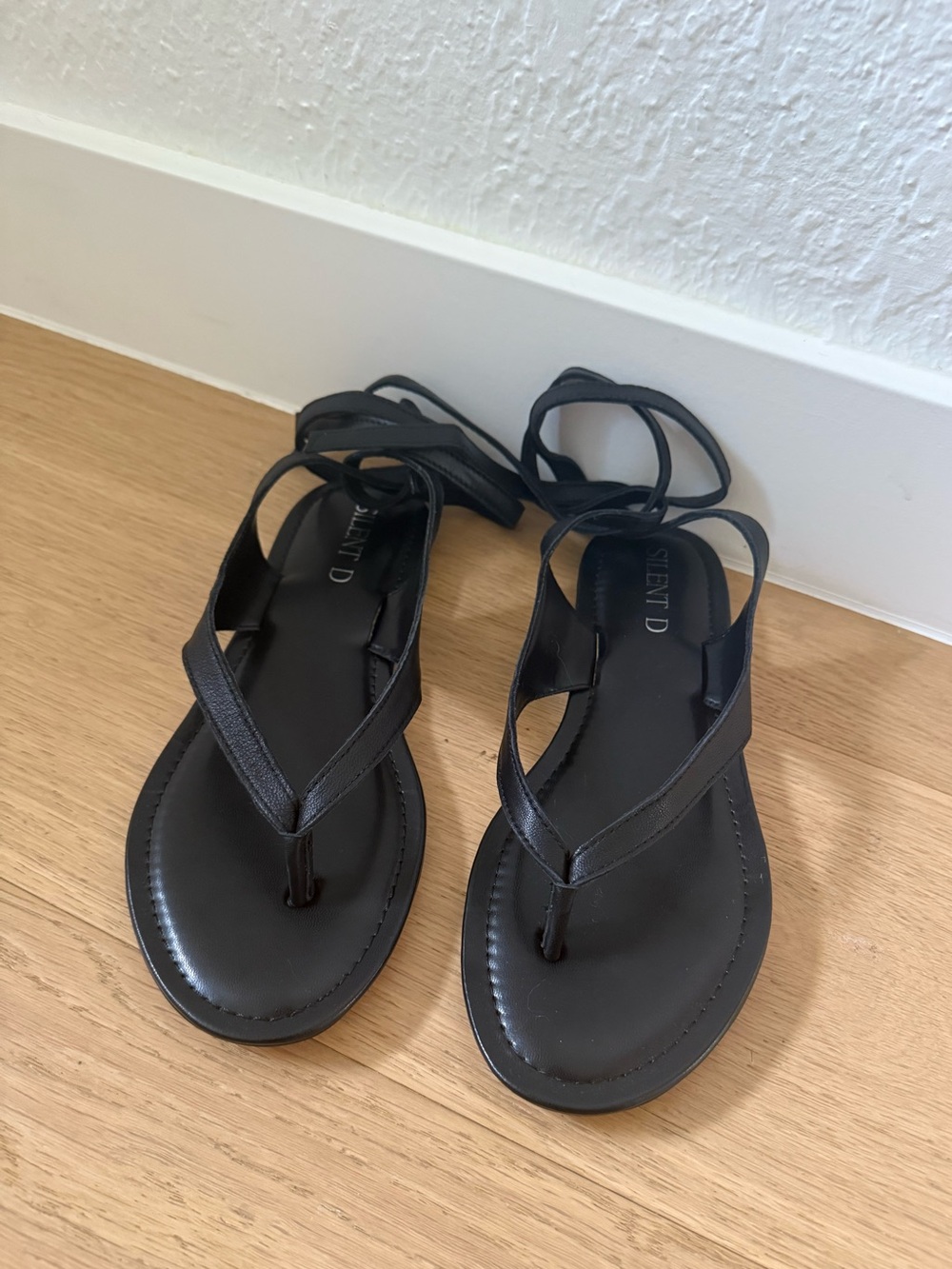 **NWT** Silent D Alicia Tie-Up Thong Sandals - Black - Size EU 41 - Picture 6 of 9